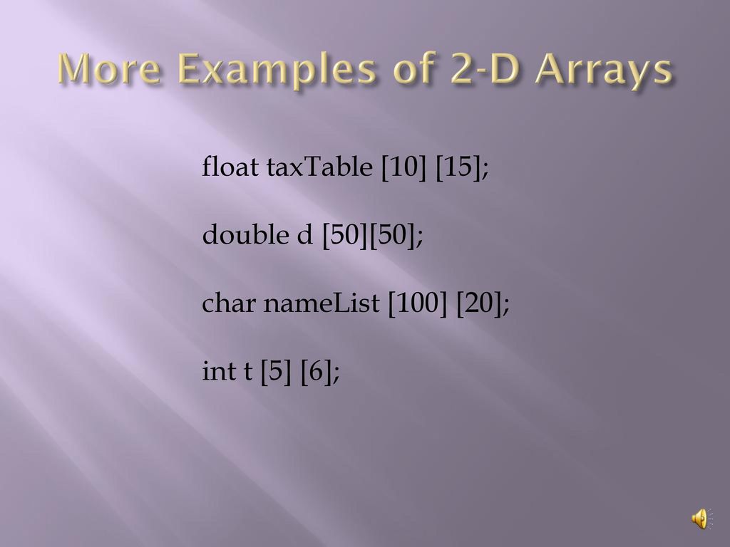 Two-Dimensional Arrays Lesson xx - ppt download