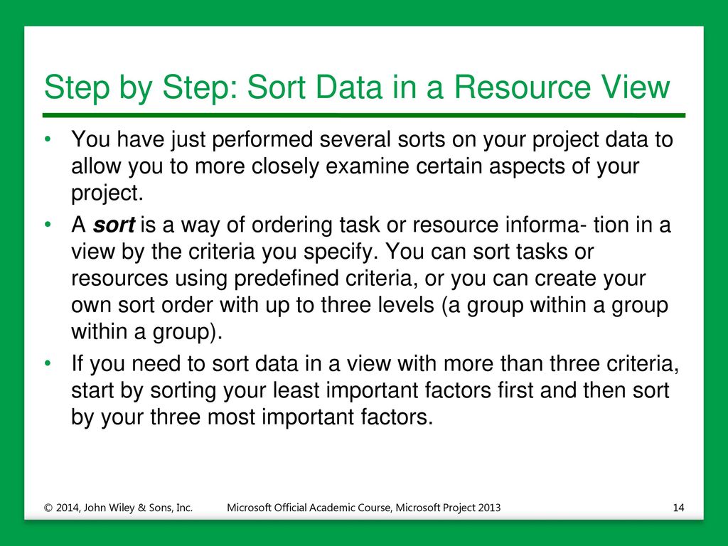 Project Information Sorting Grouping And Filtering Ppt Download