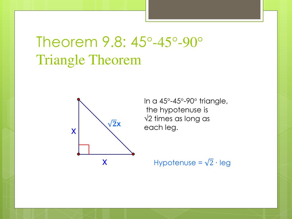 Special right triangles ppt download