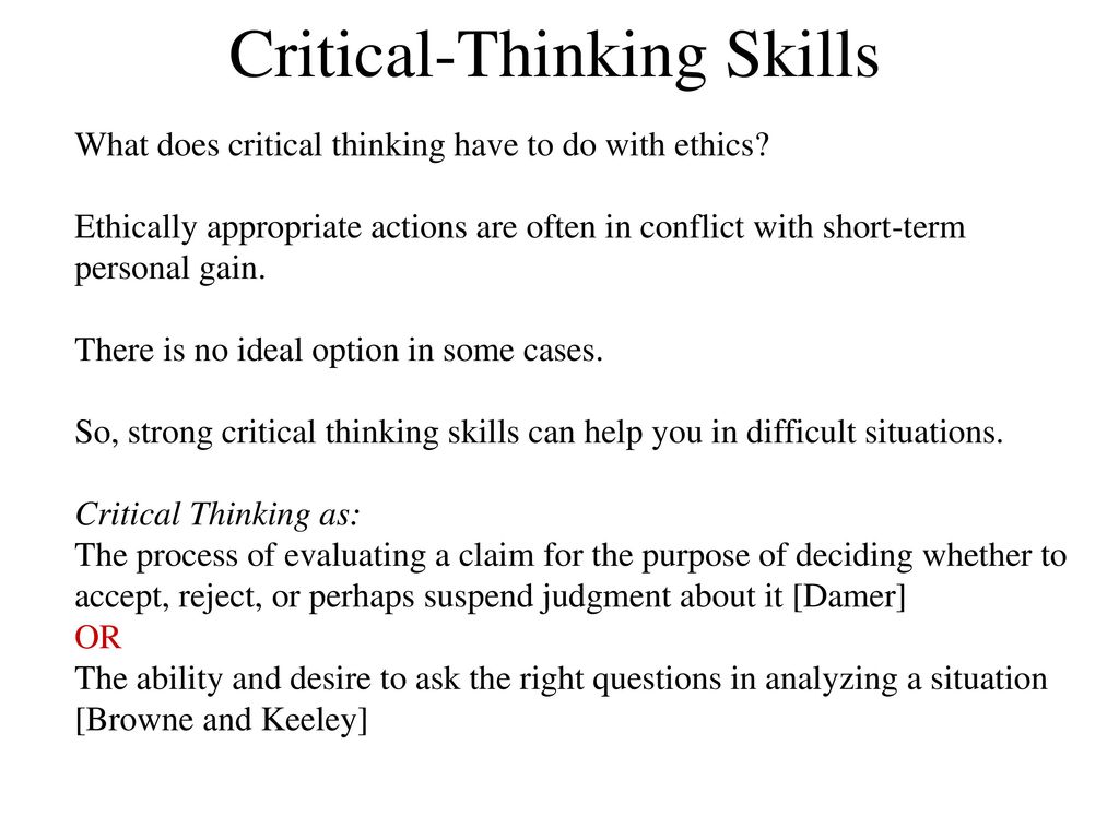Critical-Thinking Skills