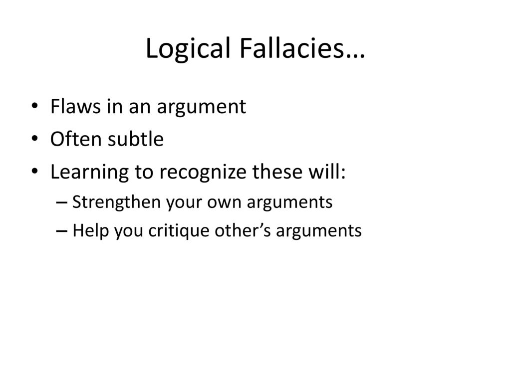 Common Logical Fallacies - ppt download