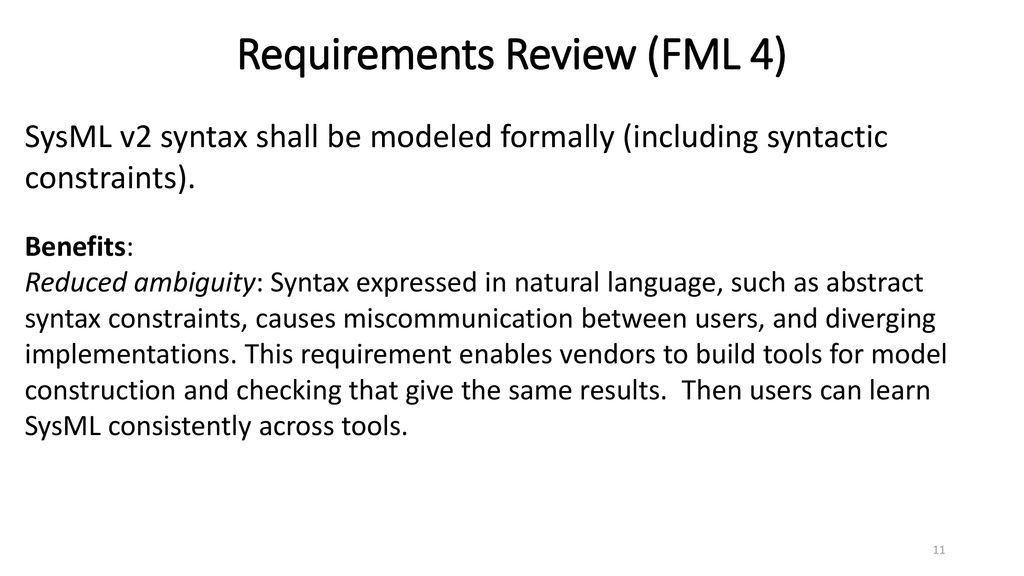 Sysml v2 formalism requirements benefits ppt download