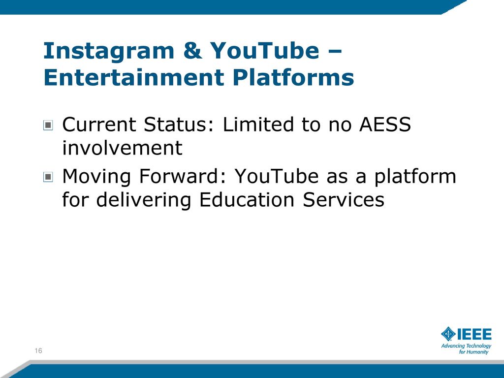 Instagram & YouTube –Entertainment Platforms