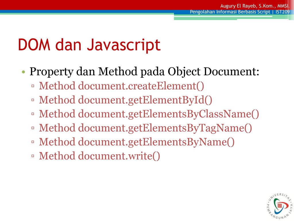 Pengolahan Informasi Berbasis Bahasa Pemrograman Script - ppt download