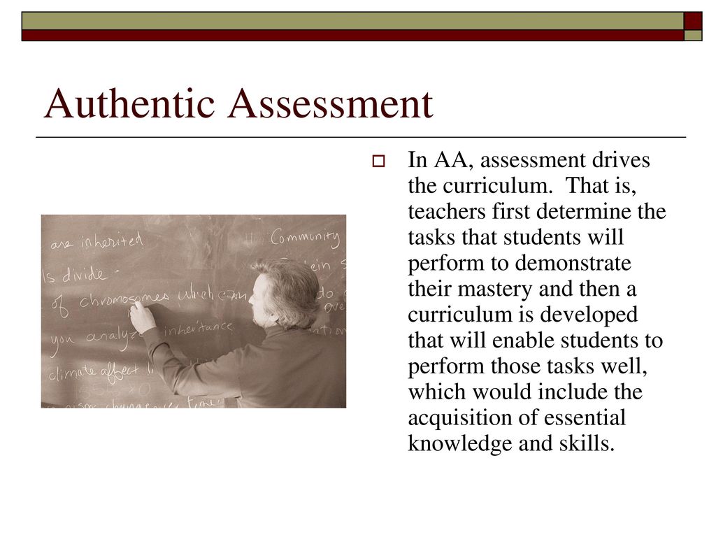 importance of authentic assessment