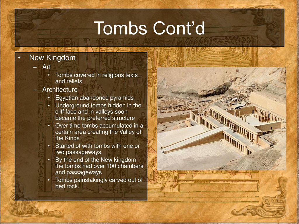 Tombs Cont’d New Kingdom Art Architecture