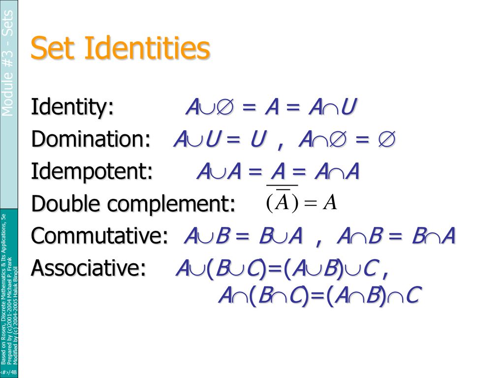 Bogazici University Department Of Computer Engineering Cmpe 2 Discrete Mathematics 03 Sets Haluk Bingol Ppt Download