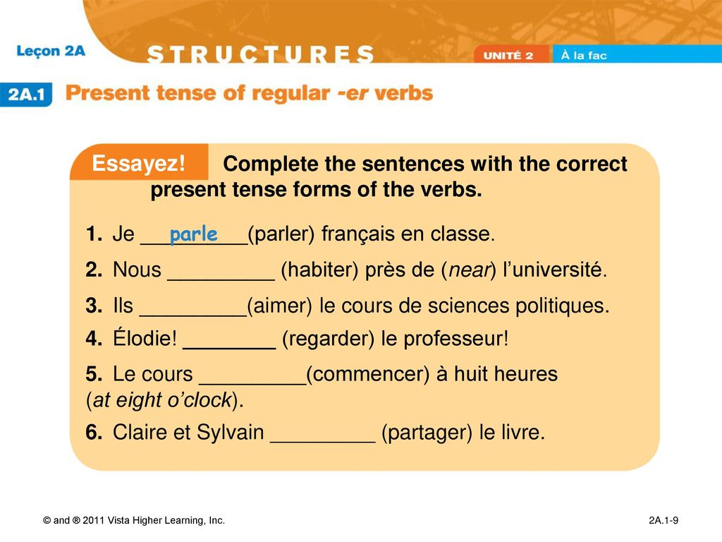 Commencer Present Tense