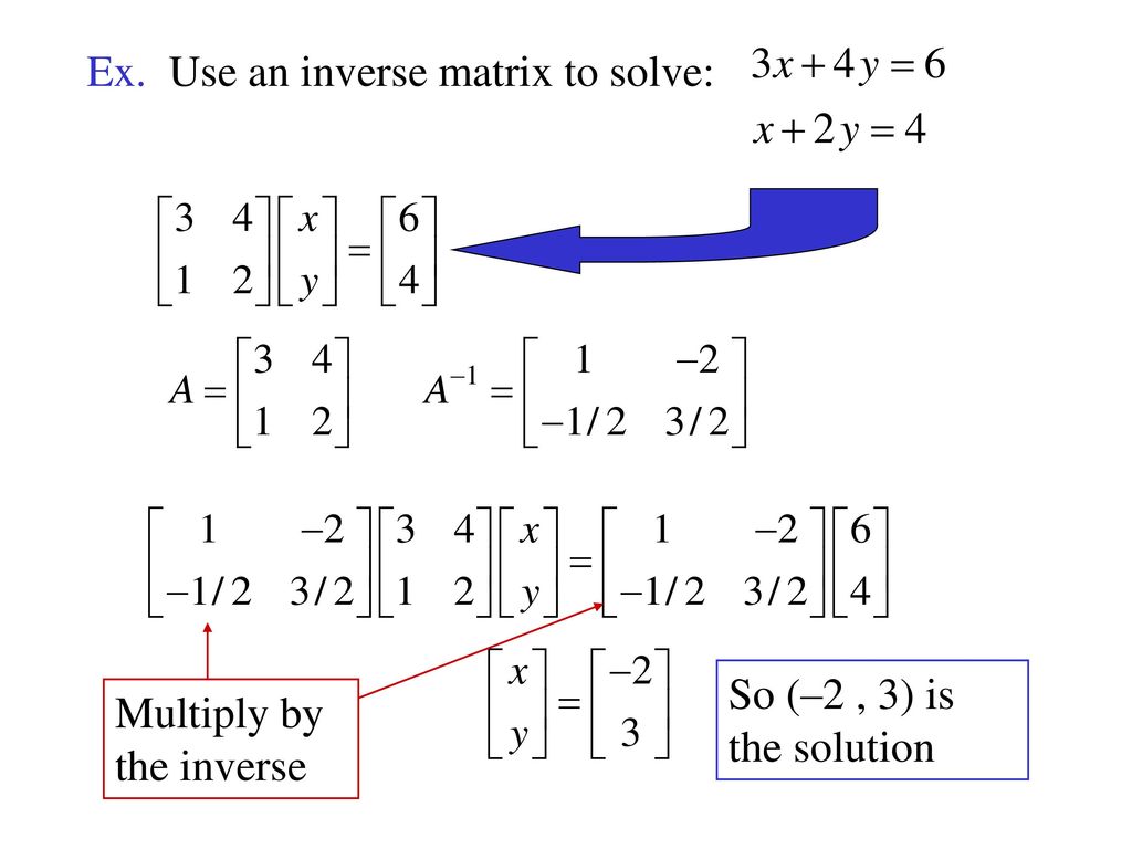 The inverse of a square matrix ppt download