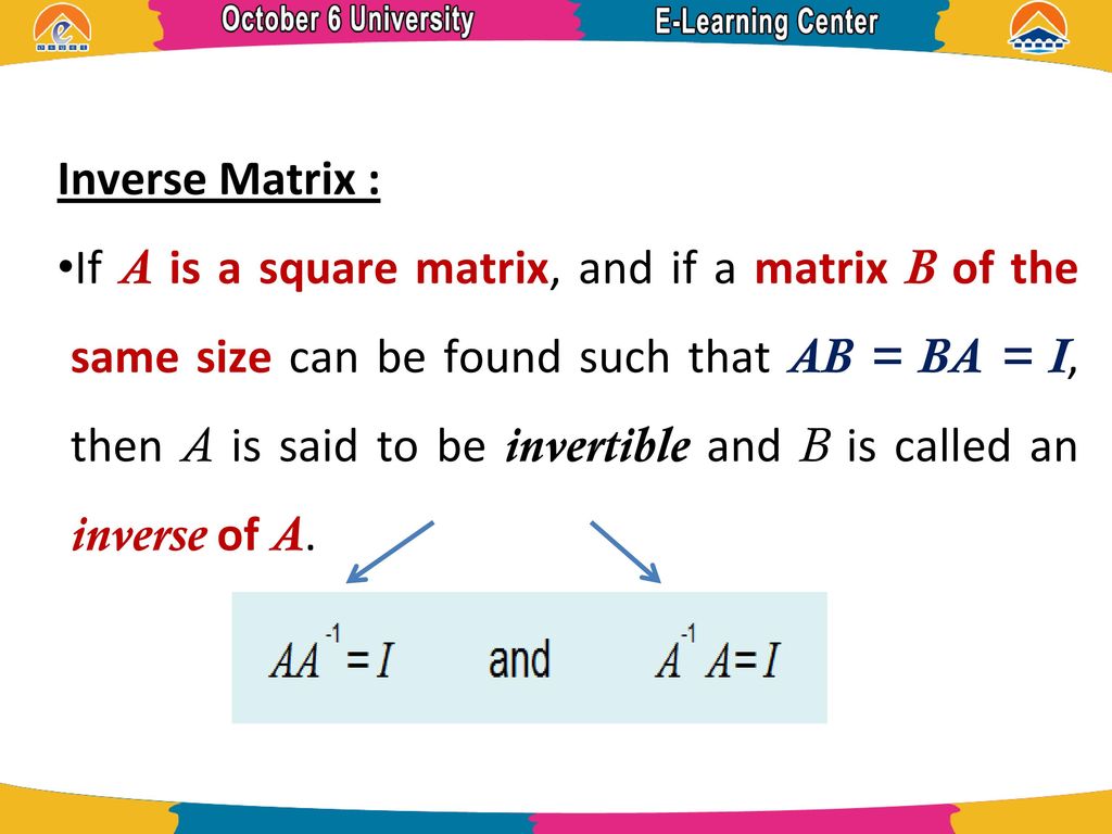 Inverse Matrix by Dr. Shorouk Ossama. - ppt download