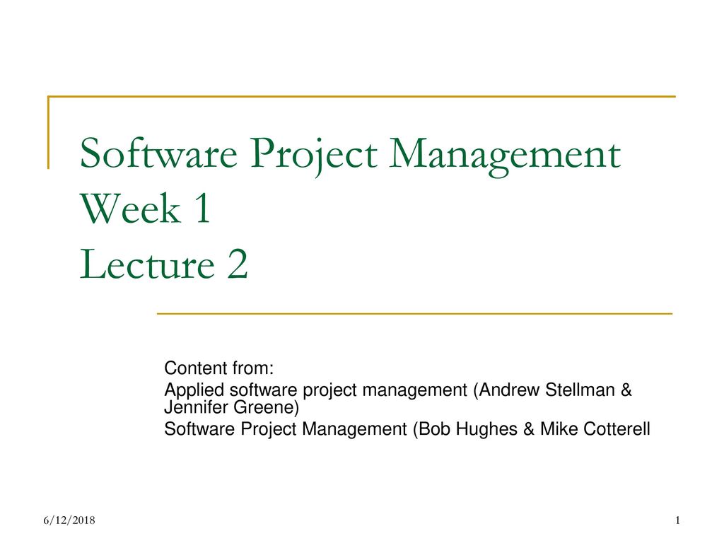 Software Project Management Week 1 Lecture 2 - ppt download