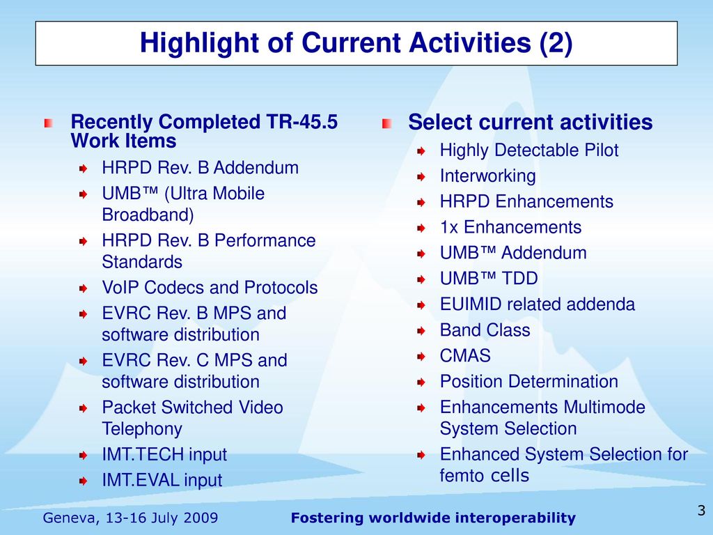 Continuing Cooperation on IMT Standardization - ppt download