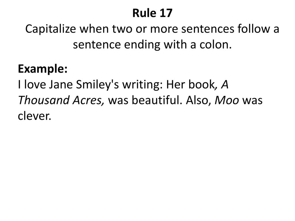 Capitalization Rules. - ppt download