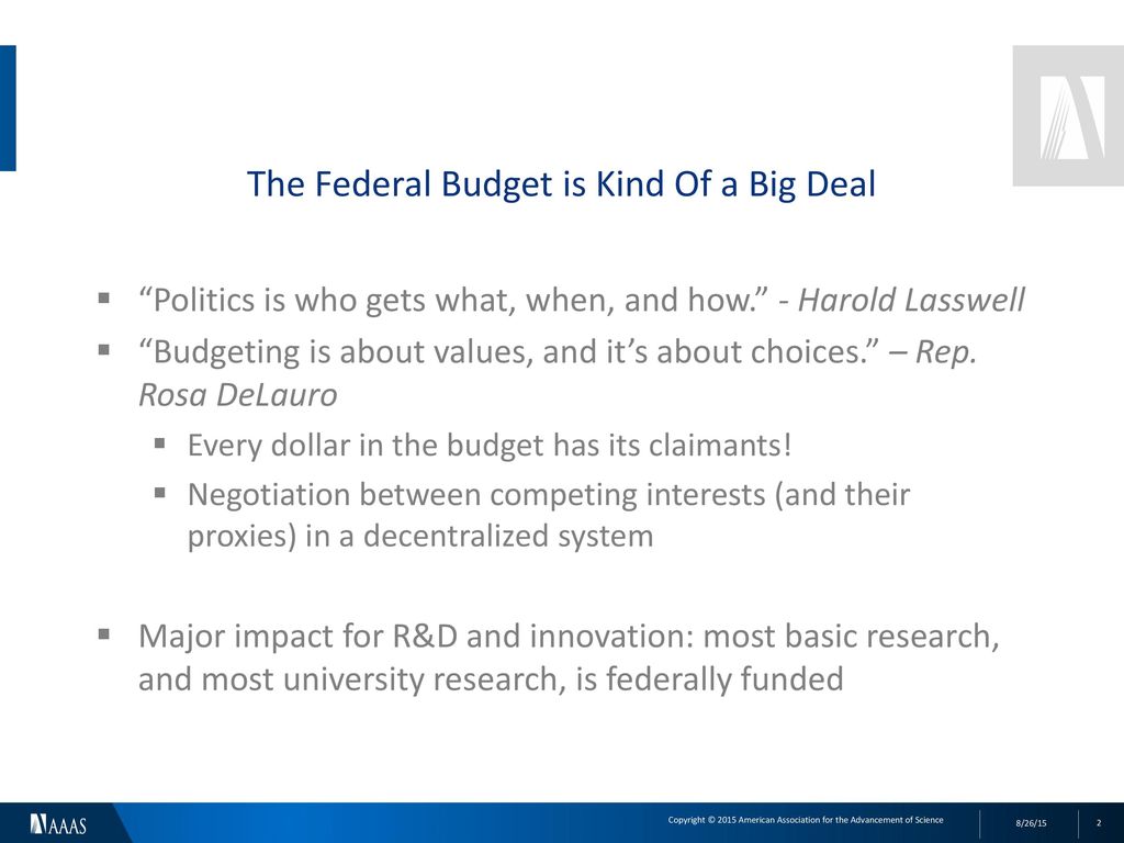 The Federal Budget is Kind Of a Big Deal