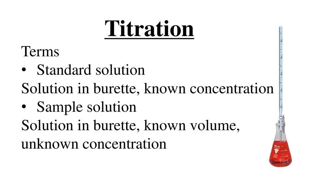 Titration Terms Standard solution