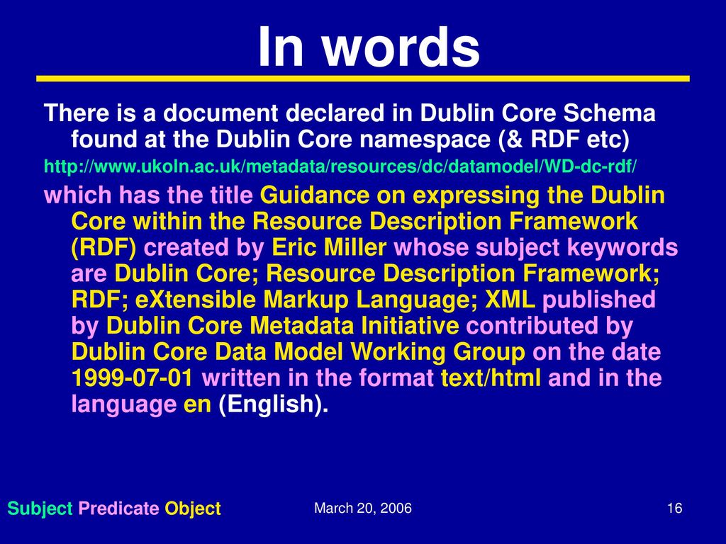 Resource description framework ppt download