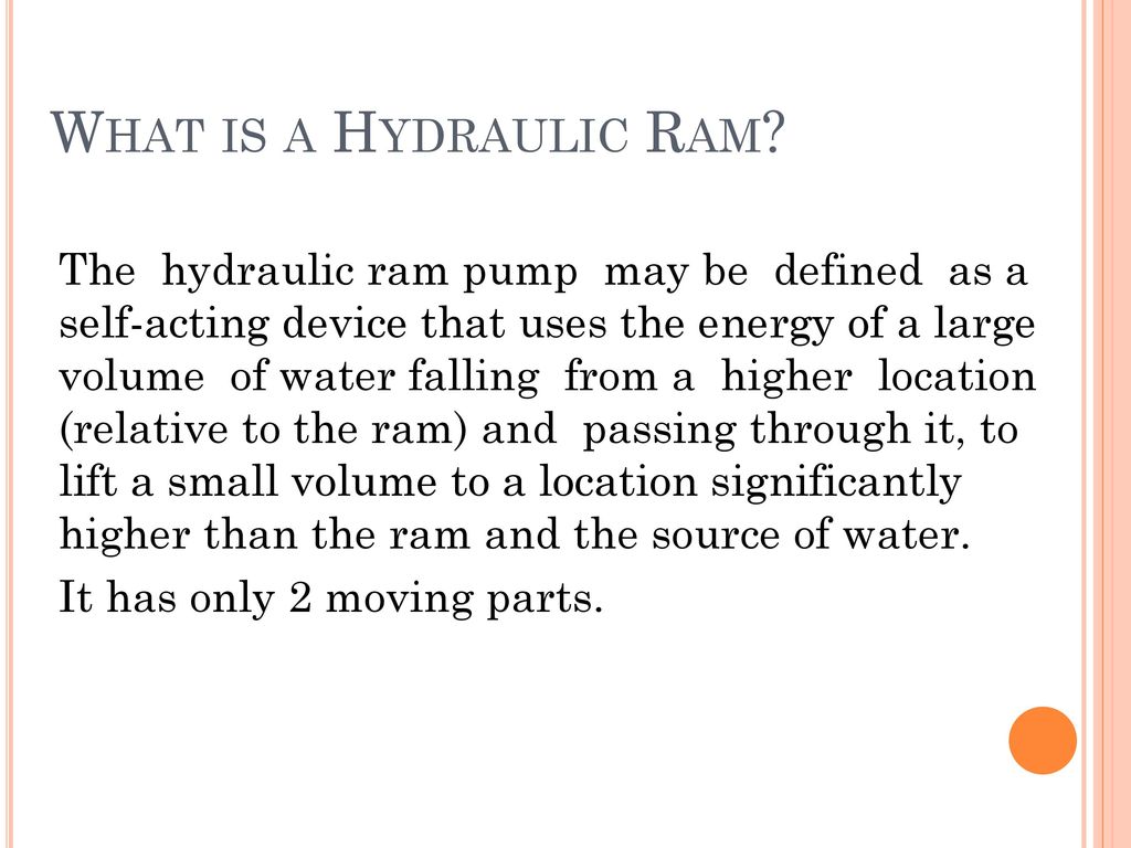 What is a Hydraulic Ram