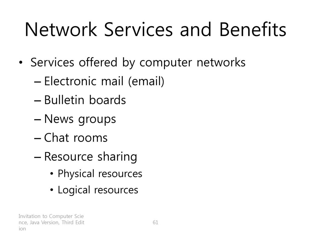Network Services and Benefits