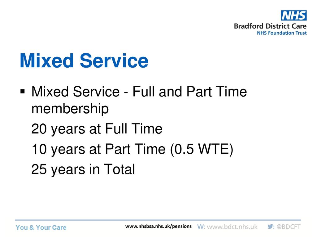 Mixed Service Mixed Service - Full and Part Time membership