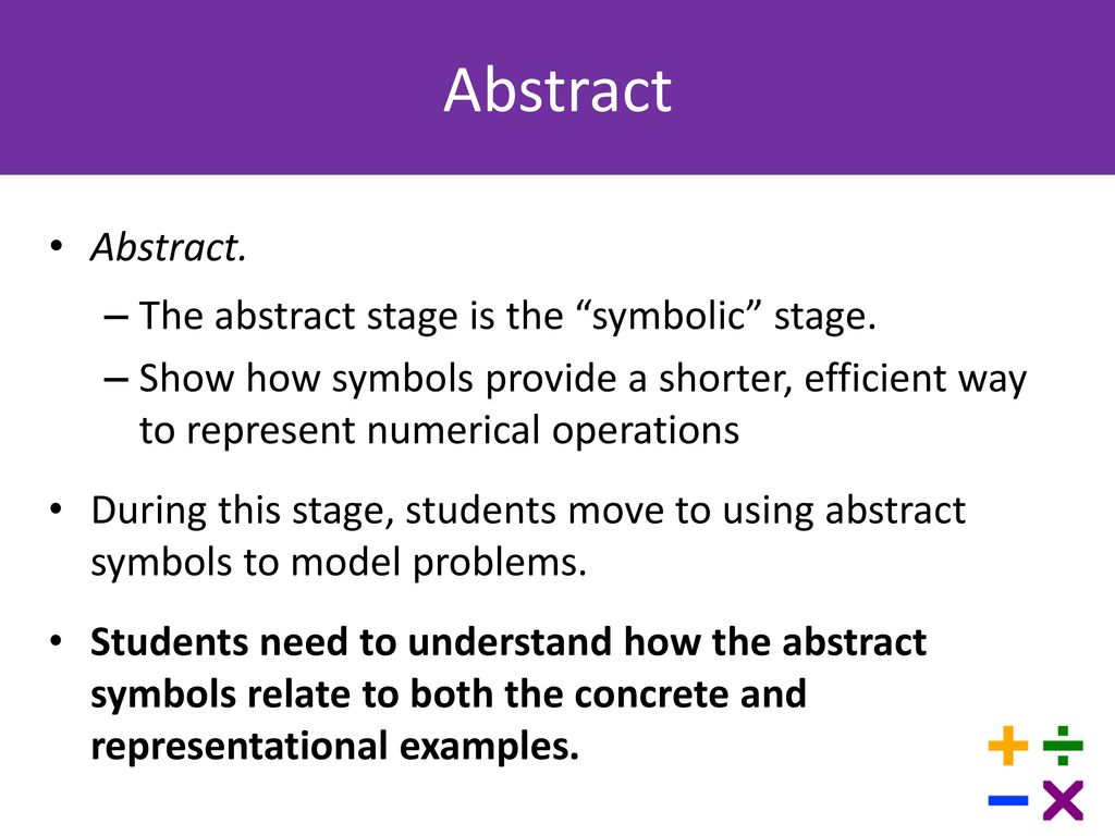 Concrete Representational Abstract Ppt Download