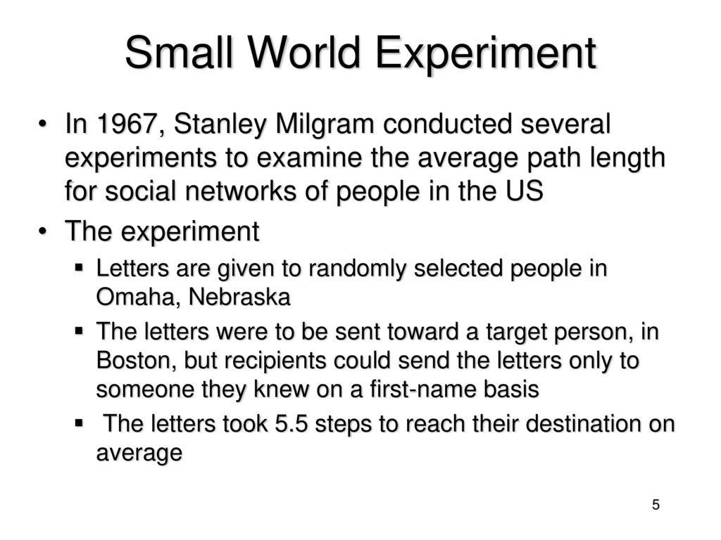 small world experiment social networks