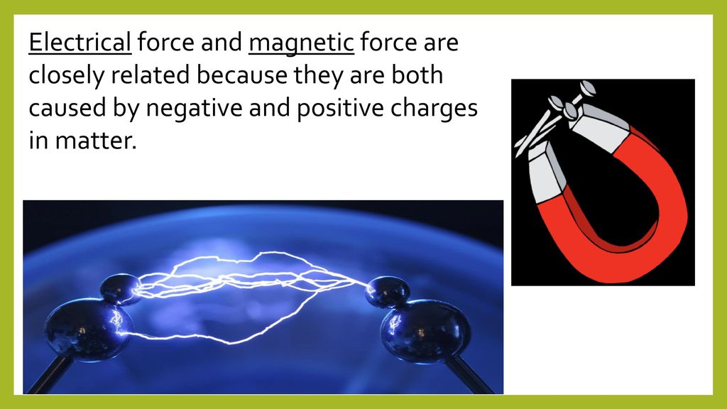 Electrical force and magnetic force are closely related because they are both