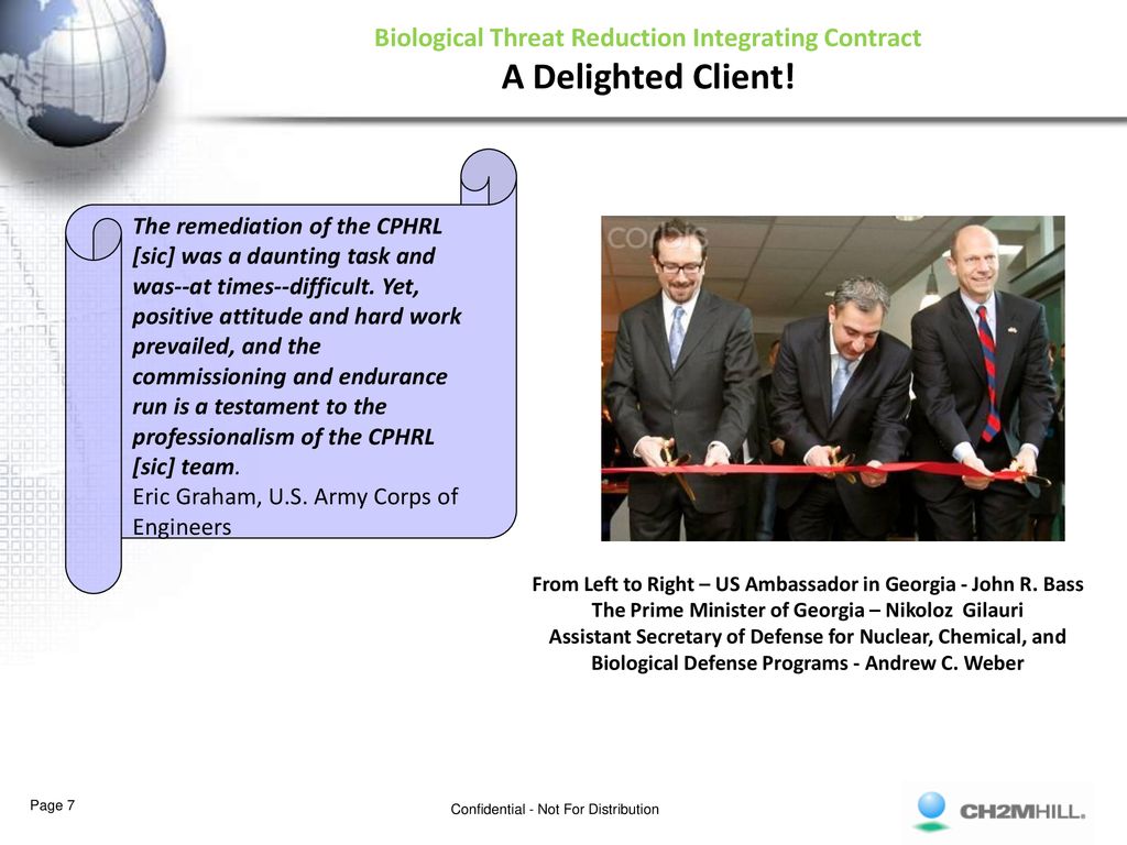Biological Threat Reduction Integrating Contract A Delighted Client!