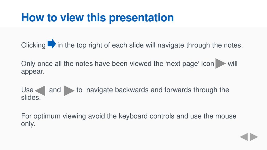 How to view this presentation