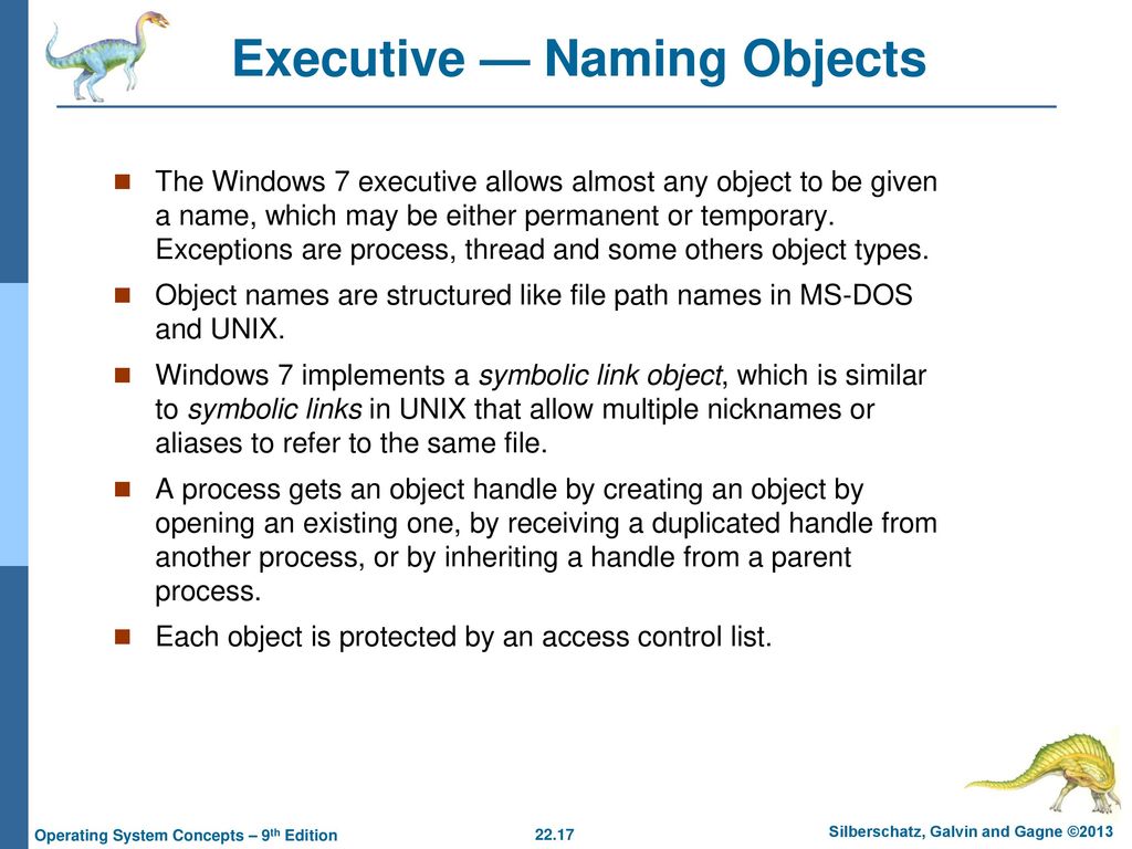Executive — Naming Objects