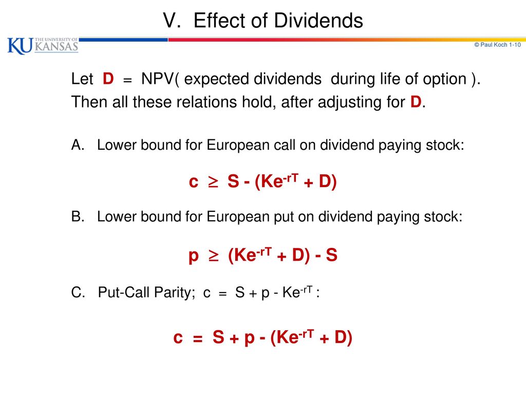 Chapter 10 Basic Properties Of Options Ppt Download