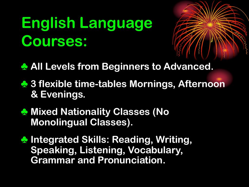 English Language Courses: