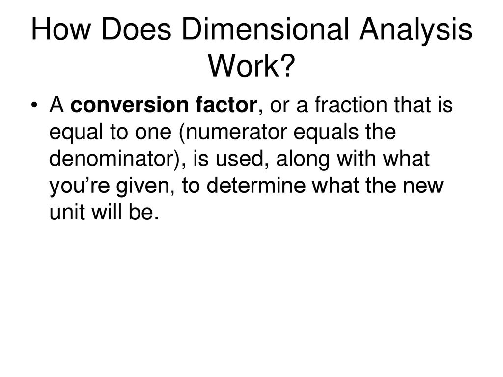 Dimensional Analysis. - ppt download