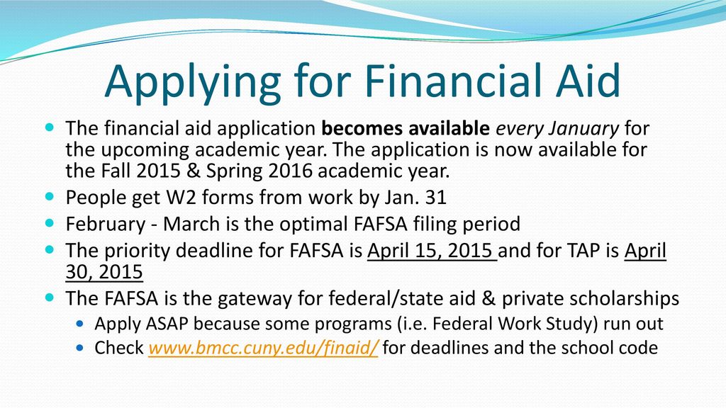 Applying for Financial Aid: An Undergraduate Guide - ppt download