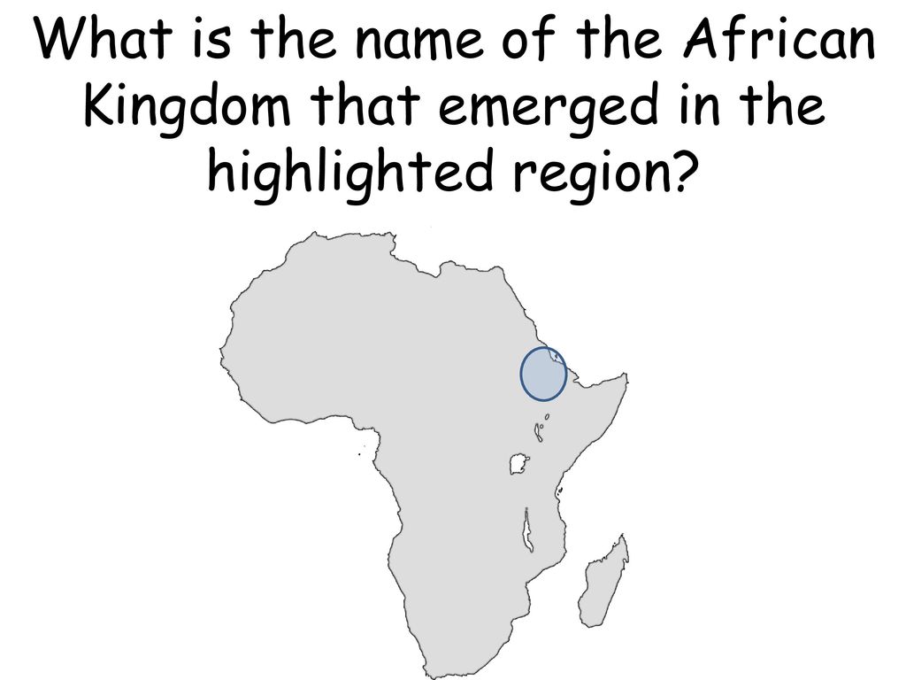 What is the name of the African Kingdom that emerged in the highlighted region