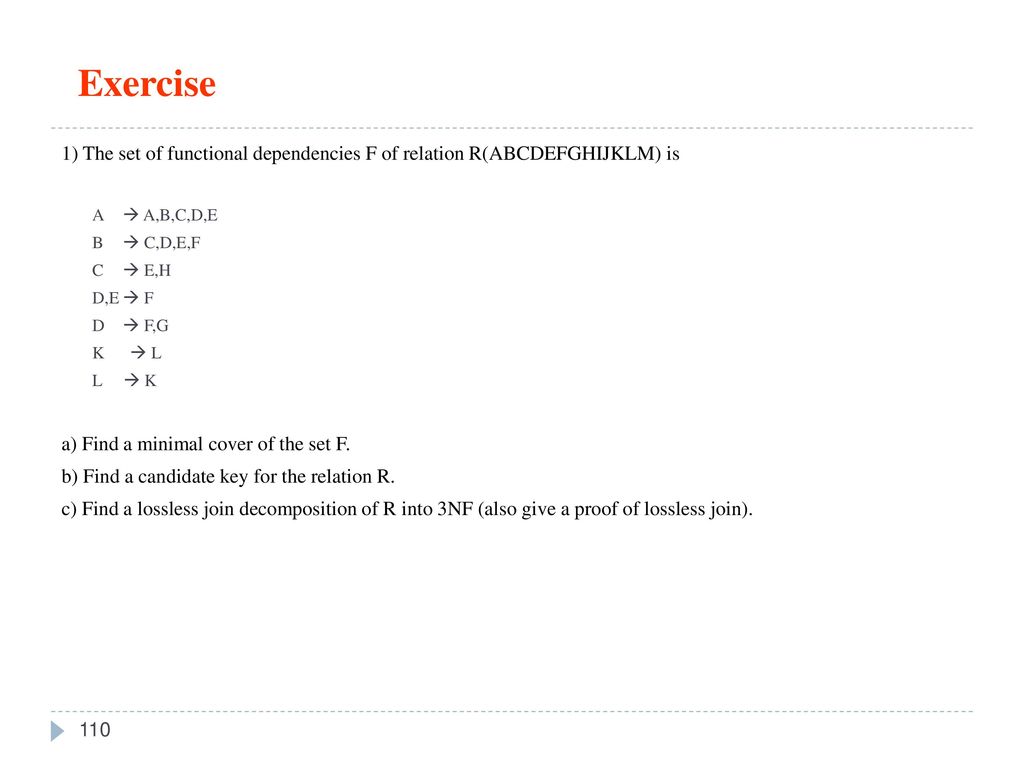 Chapter 14 Basics Of Functional Dependencies And Normalization For Relational Databases Chapter 15 Relational Database Design Algorithms And Further Dependencies Ppt Download