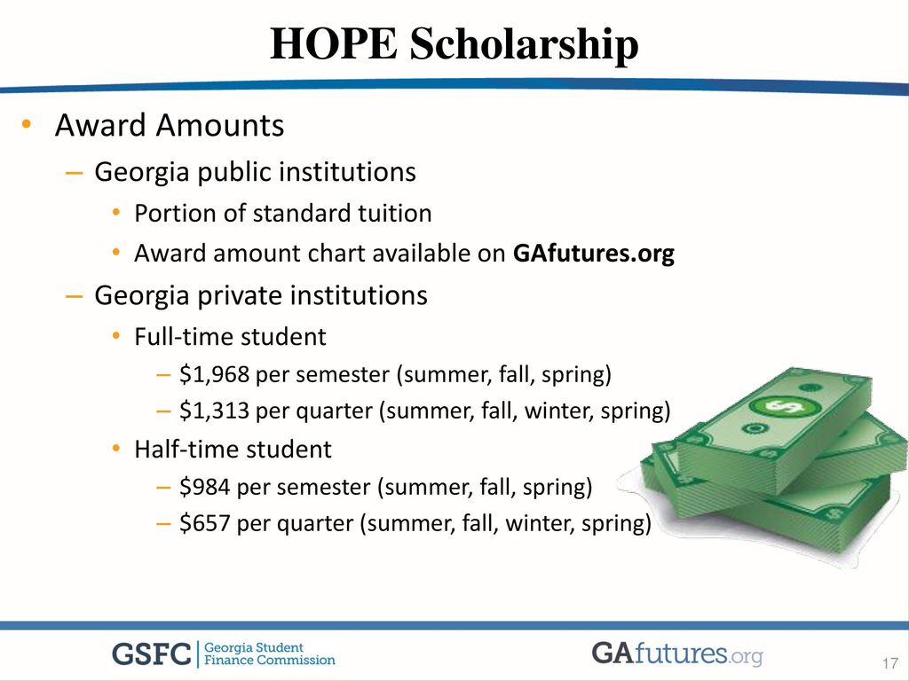Hope Scholarship Chart