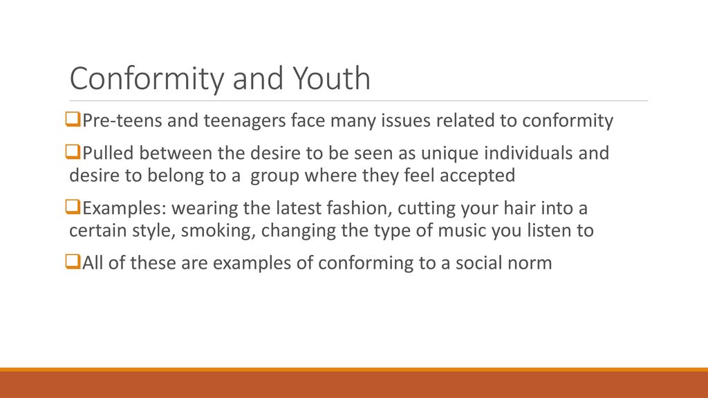 conformity in teenagers