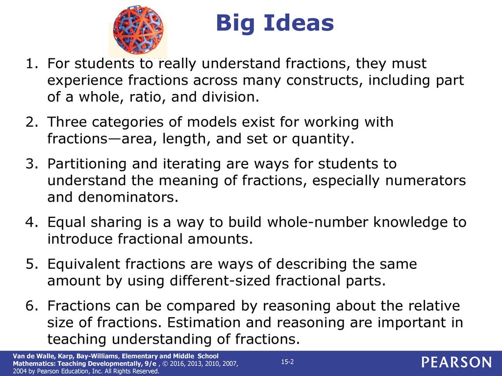 Chapter 15 Developing Fraction Concepts Ppt Download