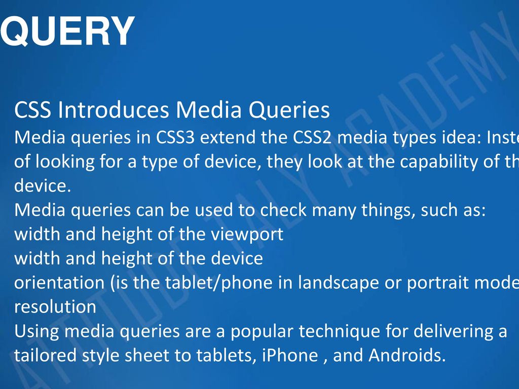 Introduction to CSS Media Query - Lesson ppt download