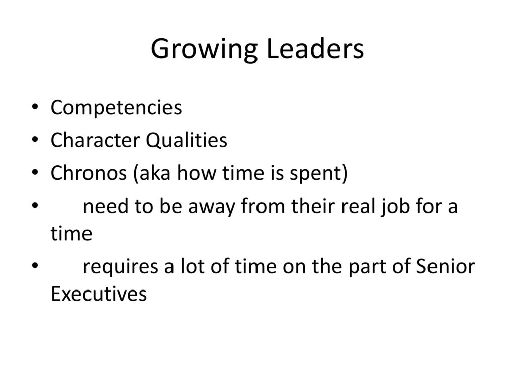 Growing Leaders Competencies Character Qualities