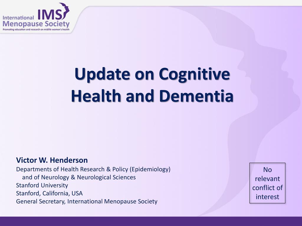 Update on Cognitive Health and Dementia - ppt download