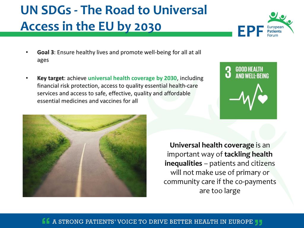 UN SDGs - The Road to Universal Access in the EU by 2030