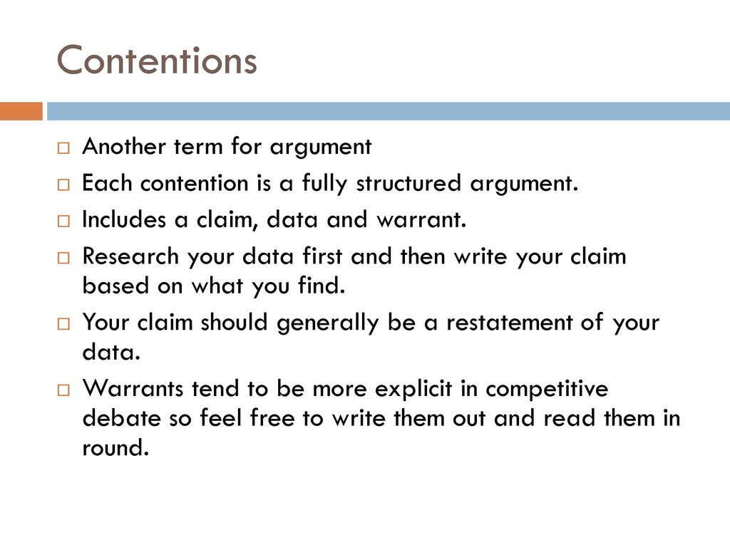 Basic Case Writing Objective: Students will write an affirmative