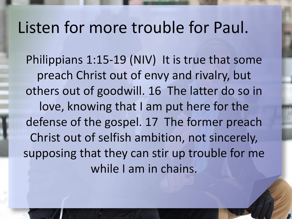 Listen for more trouble for Paul.