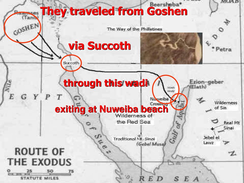 They traveled from Goshen.