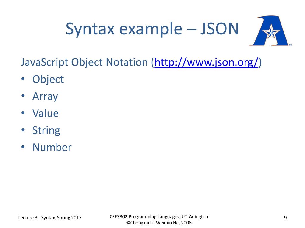 CSE 3302 Programming Languages - ppt download