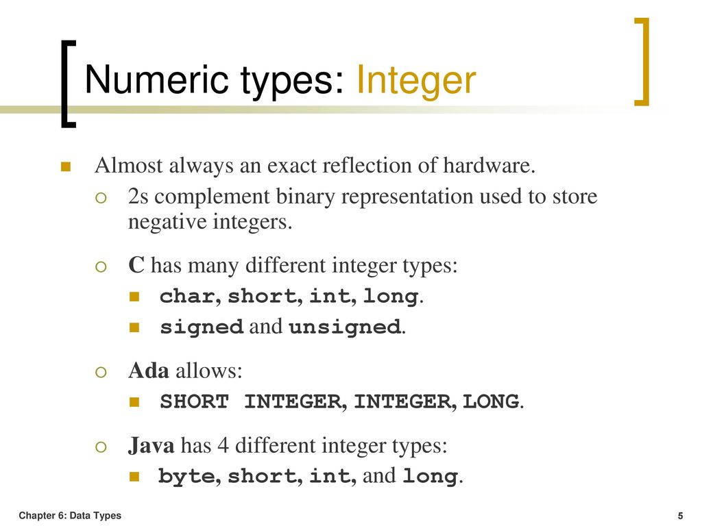 Chapter 6 data types lectures ppt download
