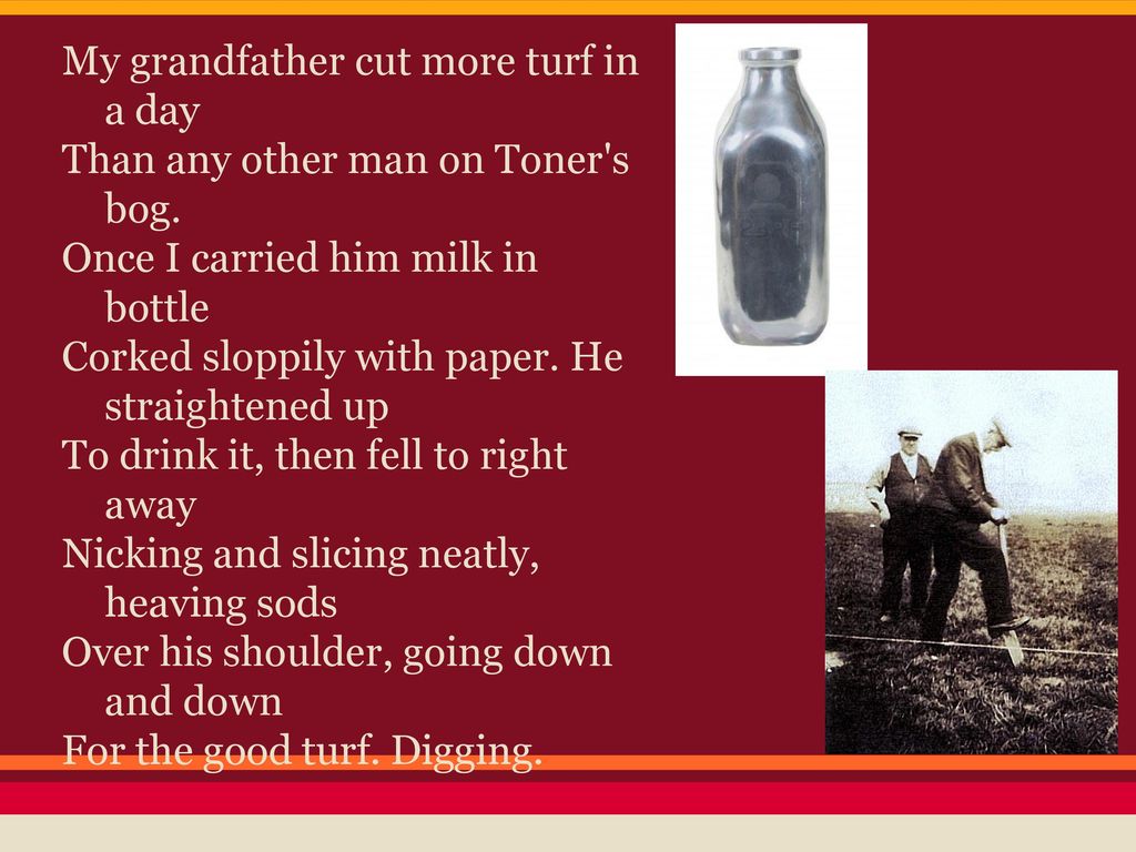 Digging By: Seamus Heaney - ppt download