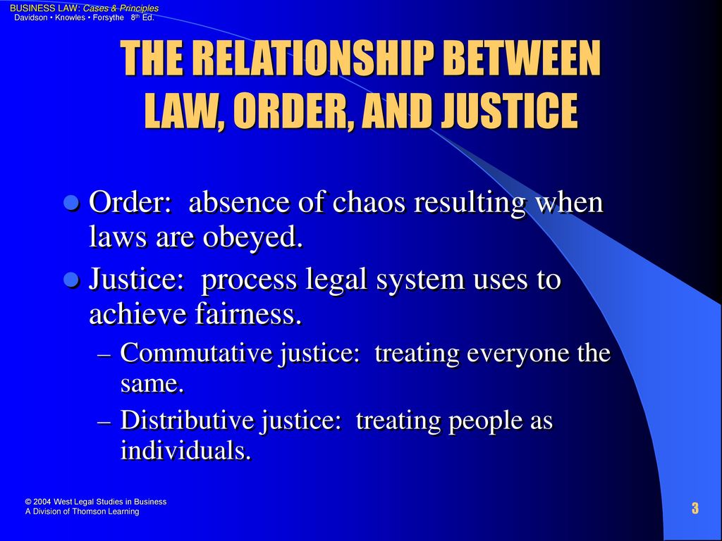 example of difference between law and justice