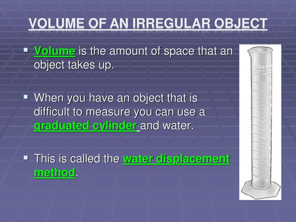 Volume Of An Irregular Object